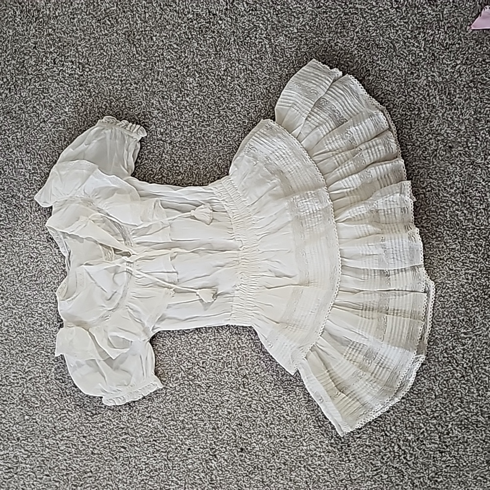 Loveshackfancy white mini dress